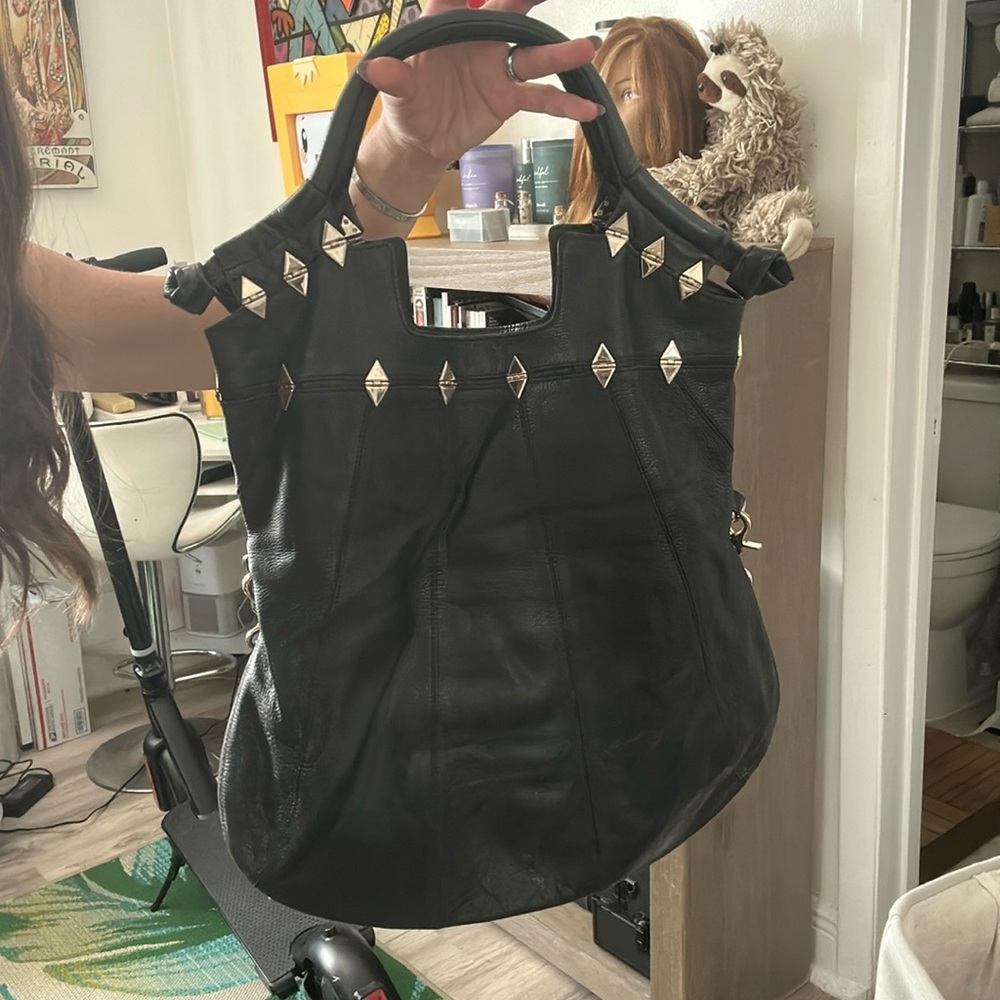 Foly & Corinna black leather purse